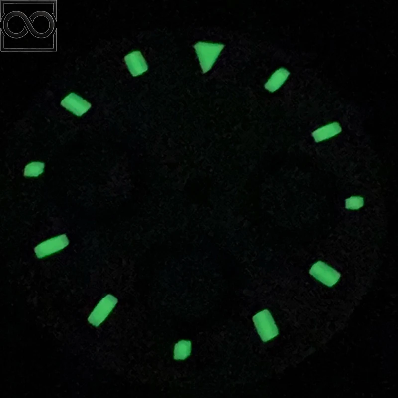 NOOKIDA 29,5 mm VK63 quadrante per movimento al quarzo quadrante cronografo 6 lancette parti di orologi verde luminoso adatto per custodie per orologi da 39 mm