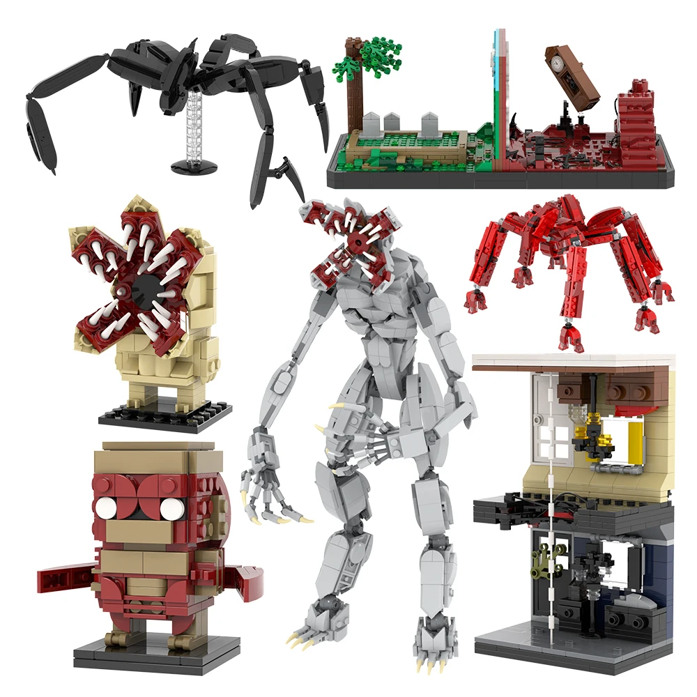 MOC Horror Movie Bricks Monster Mind Flayer Vecna Compatible Figures Building Blocks Toys For Children Adults Friends Gift Medol