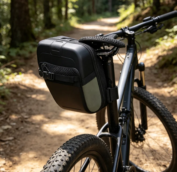 Mountain Bike Waterproof Hard Shell Tail Bag Wear Resistant Large Space Multifunctional Cycling Storage Saddle Bag