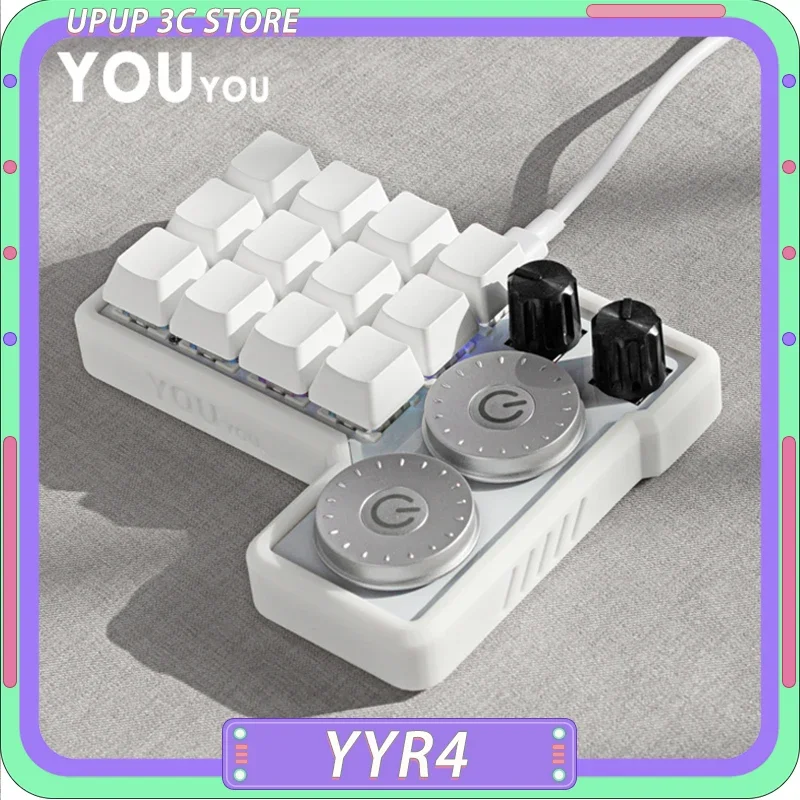 youyou teclado personalizado com botao multifuncional rgb backlight hot swap mini teclado para retoucher editor presente do illustrator yyr4 01