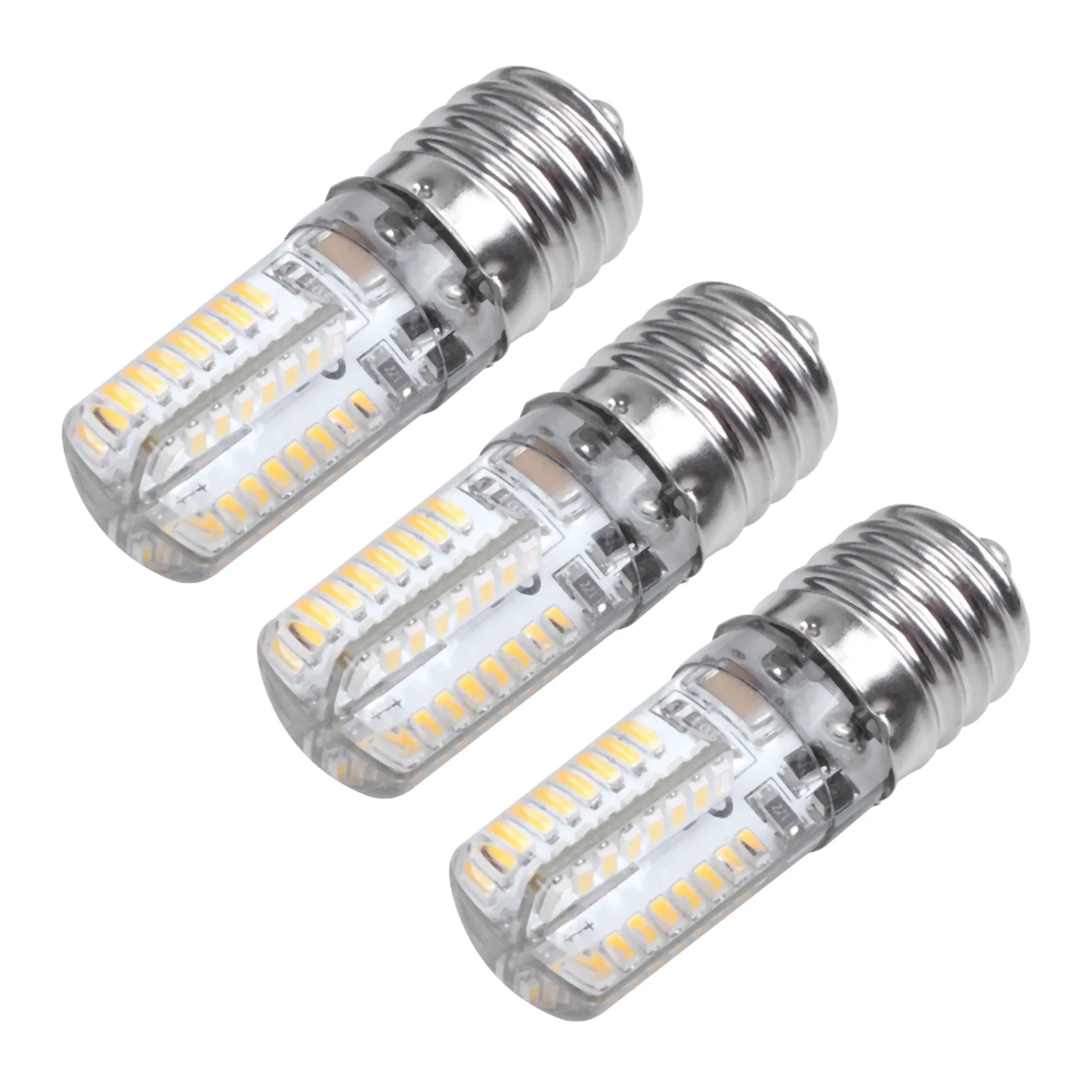 LICE-3X E17 المقبس 5W 64 LED المصباح الكهربي 3014 SMD ضوء دافئ أبيض AC 110V-220V