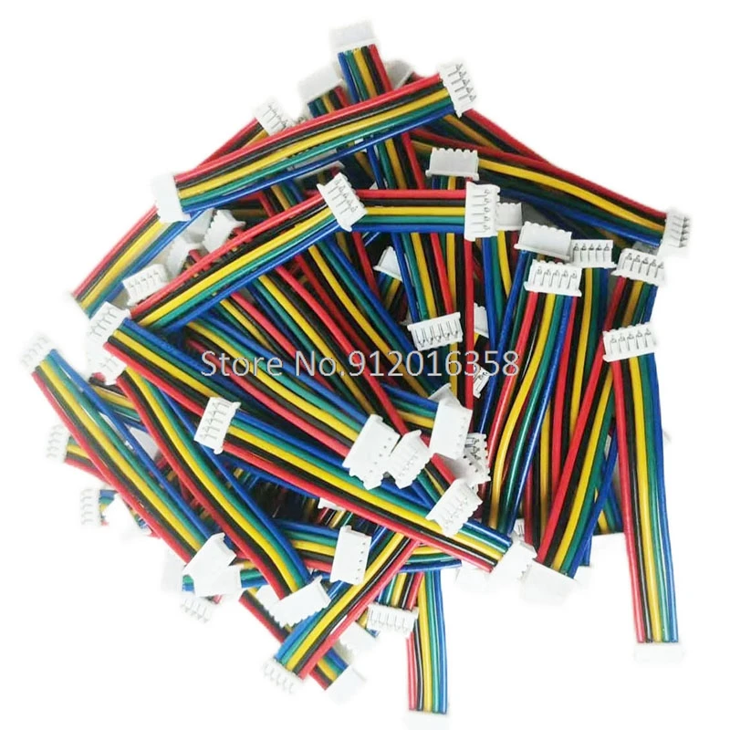 

5CM 51021 JST 1.25 1.25MM 2P/3P/4P/5P/6 Pin Female Female Double Connector with Flat Cable 50MM 1007 28 AWG Cable Assemblies