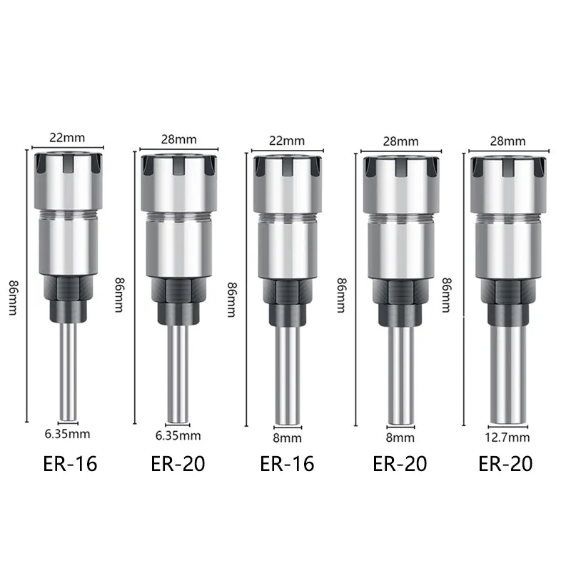 Imagem -03 - Xcan-pinça Chuck Haste de Extensão para Madeira Router Bit mm Haste Er16 20 Primavera Fresa Suporte Ferramenta