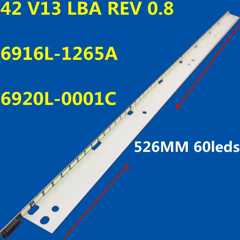 6V LED Backlight Strip 60Lamps 42 V13 LBA 6916L-1265A 69176L-0140A TX-LR42DT6 TX-L42ETW60 TH-L42ET60K LC420EUD(FF)(F2)