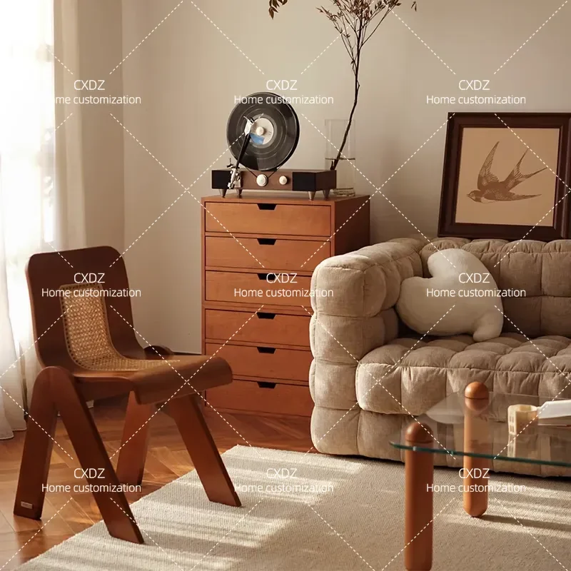Stacked Modular Cabinet Bedside Table TV Stand Dining Side Storage Unit Bookshelf for Household Bedroom Living Room