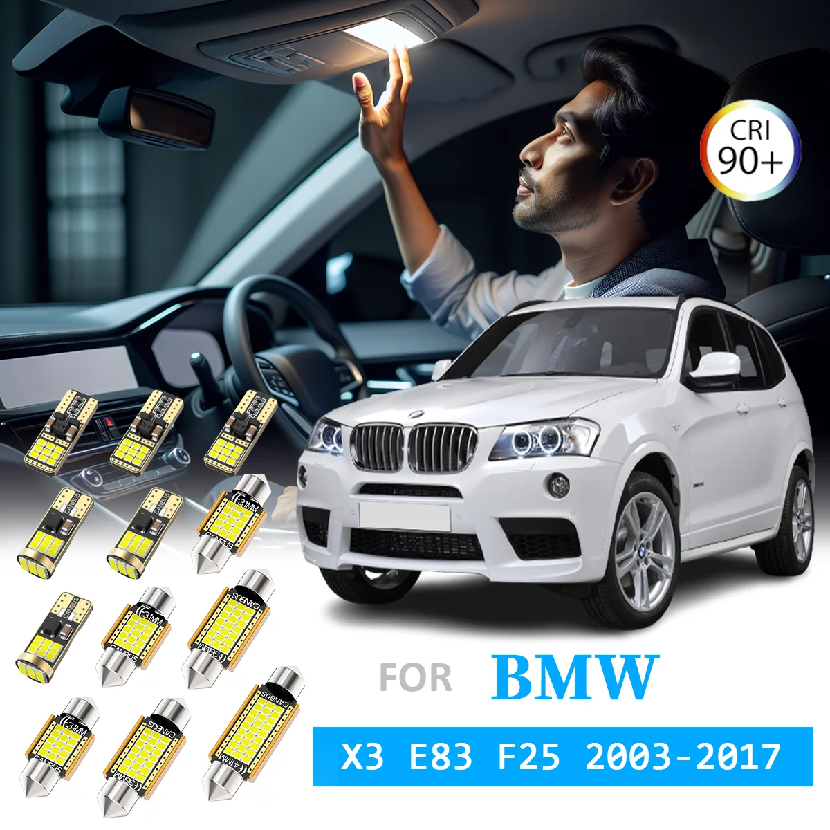 

AENVTOL автомобильный светодиодный комплект для интерьера для BMW X3 E83 F25 2003-2010 2011 2012 2013 2014 2015 2016 2017 аксессуары Canbus без ошибок