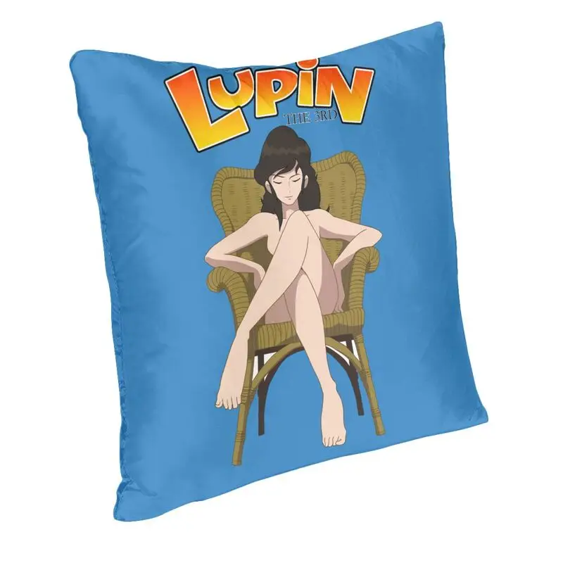 Lupin The Third Cushion Cover Print Fujiko Mine Arsene Lupin III Throw Pillow Case for Sofa Car Seat Pillowcase Home Decoration