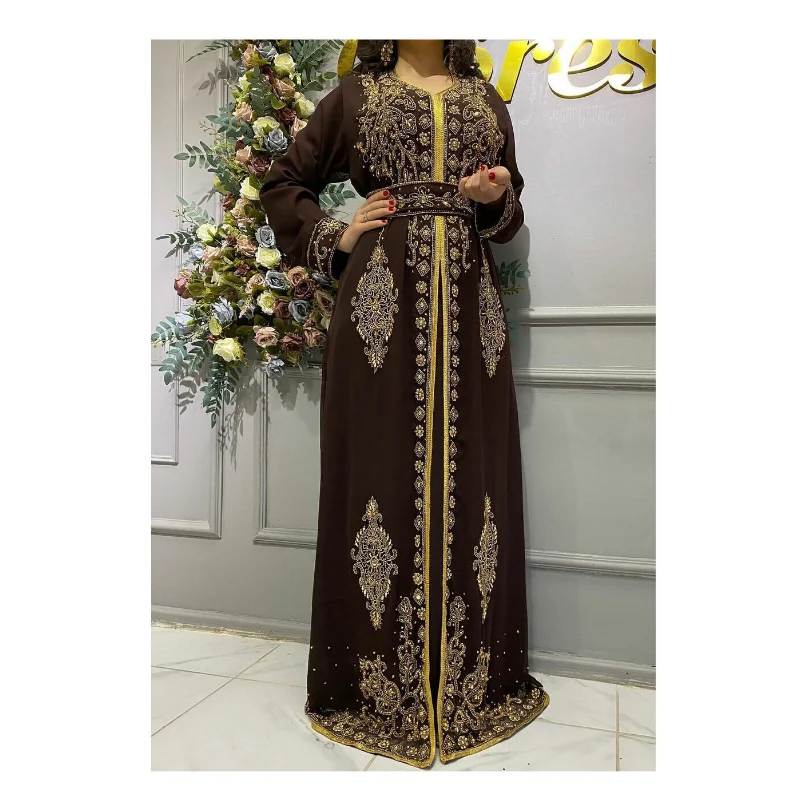 Dubai Morocco Kaftans Farasha Abaya African Multi Size Wedding Dress European and American Fashion Trends