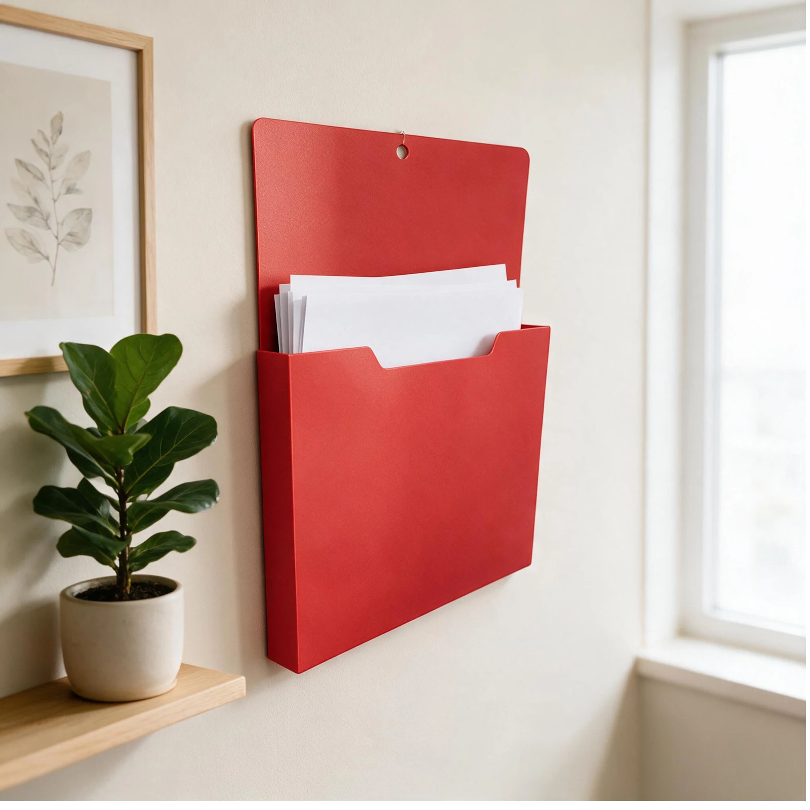 Multi-Color Magnetic Wall Document Pocket File Holder PP Plastic for Whiteboard Refrigerator Filing Cabinet Locker Surface