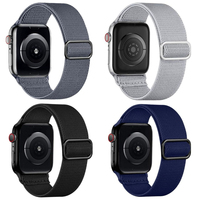 Braided Nylon Elastic Strap for Apple Watch Band 46mm 49mm 44mm 41mm Business Sports Bracelet for iWatch Ultra S10 S9 S8 S7 S6