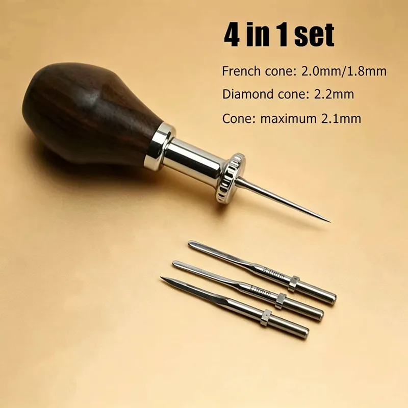 

YORKSHINE T-Series Leather Stitching Horse with Quick-Change Diamond Round French Awl Punch Tool Kit for Leathercraft Sewing