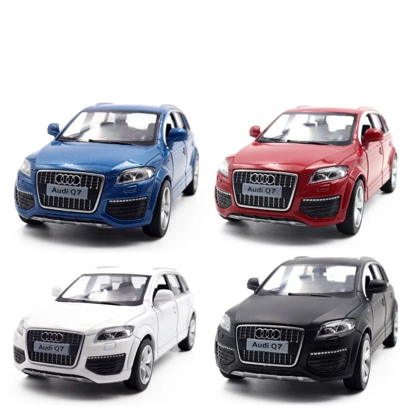 1/36 Audi Q7 V12 Toy Car Model For Children RMZ CiTY SUV Sport Diecast Alloy Vehicle Miniature Pull Back Collection Gift for Boy