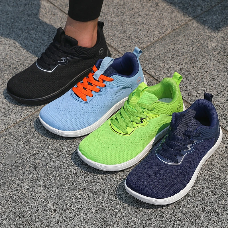 Wide Toe Green Apple Unisex Jogging Shoes Men Casual Sneakers Mesh Breathable Anti Slip Street Walking Loafers Daily Wear