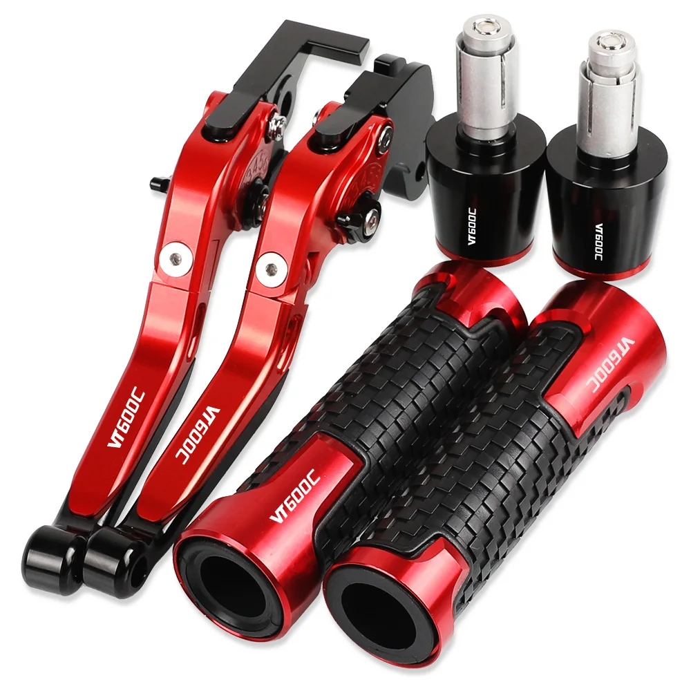 

For HONDA VT600C 1998 1999 2000 2001 2002 2003 2004 2005-2007 Motorcycle Aluminum Brake Clutch Levers Handlebar Hand Grips ends