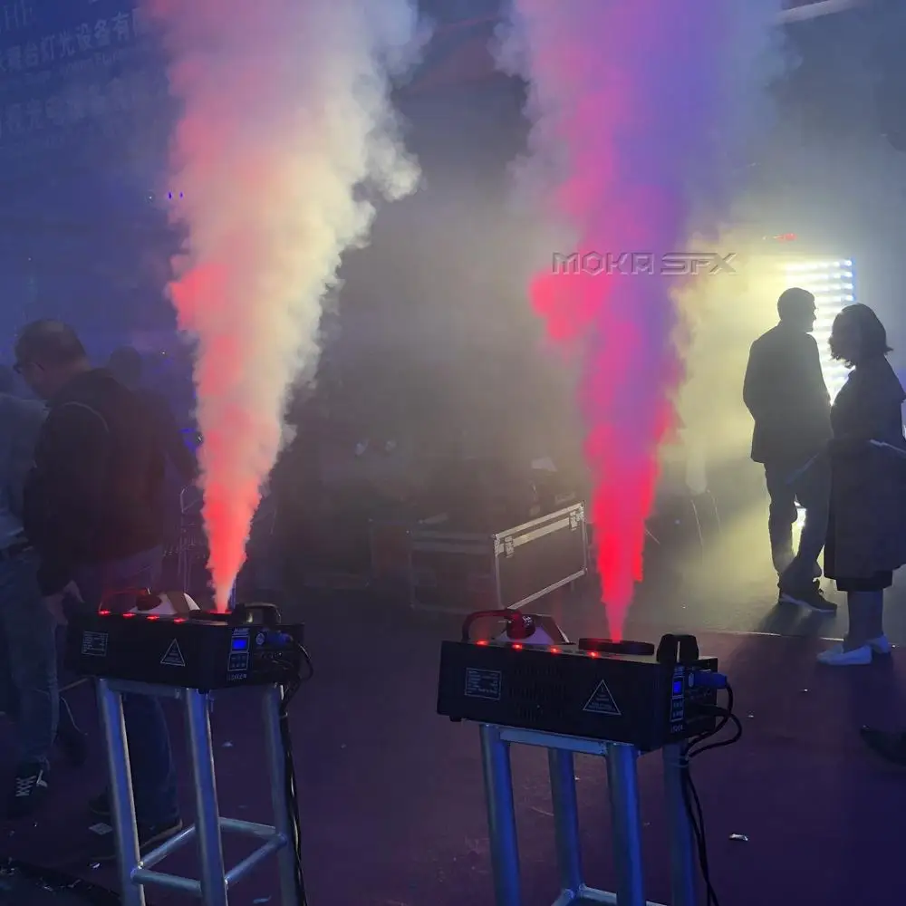 MOKA SFX Vertical Instant Stop LED Smoke Machine Speed Jet LED Fog Machine Commercial Co2 Jet Effect Smoke Machine with LED