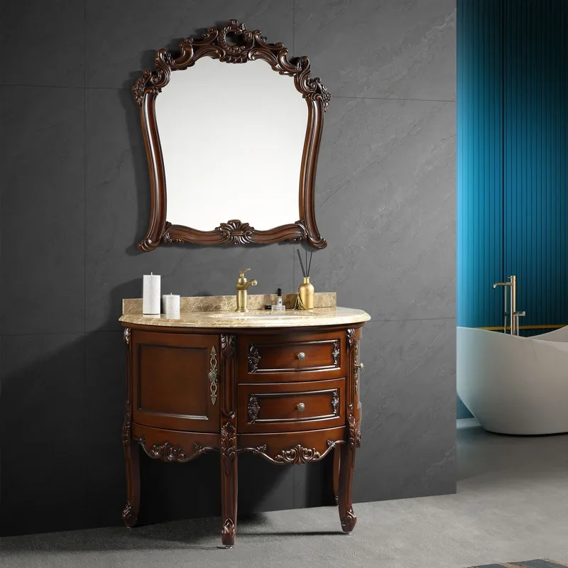 

Arc imported oak European bathroom cabinet bathroom washbasin cabinet combination