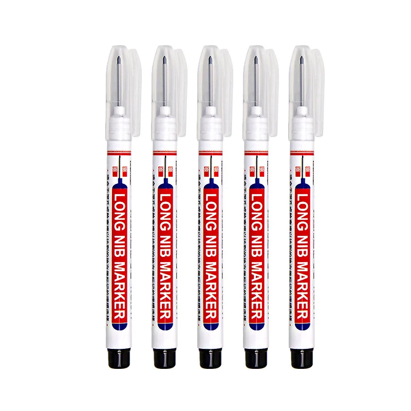 Imagem -04 - Longo Nib Construção Marcador Metal Oil Pen Waterproof Thin Head Extensão Madeira Artesanato Pen Deep Hole Marker 20 mm 1pc