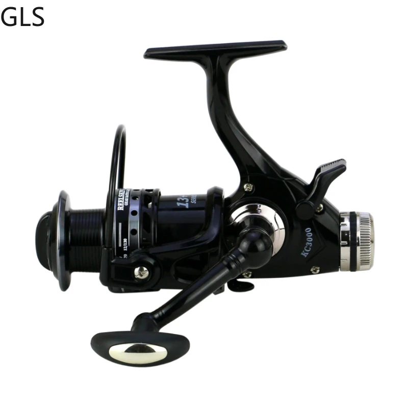 5.2:1 Gear Ratio Spinning Fishing Reel Metal Spool 3000-6000Series 13+1BB Carp Fishing Wheel Double Brake Smooth Casting Reel