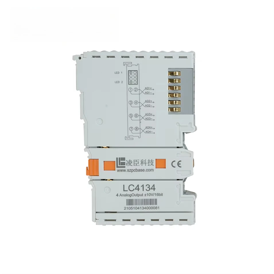 EtherCAT 4 Channel Analog Output 16 Bit Voltage Output AO Distributed I/O Remote IO Module | LC4134