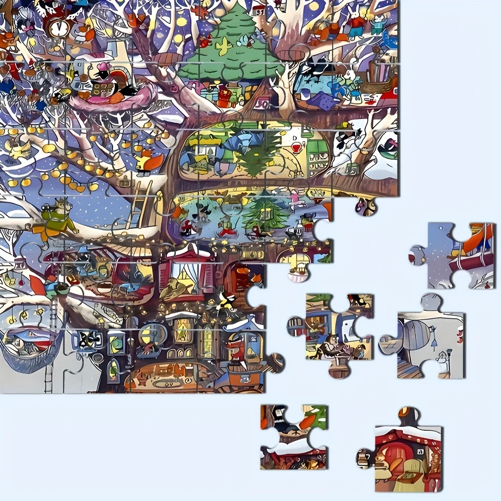 500/1000pcs Adult Puzzle, High-Quality Relaxing Family Game, Perfect for Birthdays, Christmas, Halloween, and Gifts, Best Choi