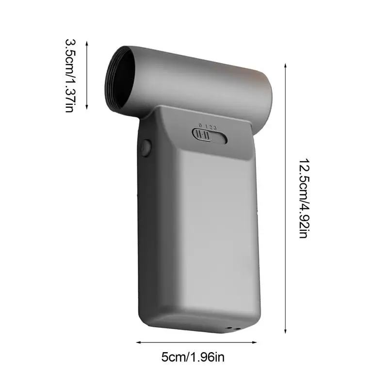 Portable Air Duster Brushless Turbofan Mini Air Blower With 110000 RPM Pocket Size 3-Speed Adjustable Multipurpose For Floors