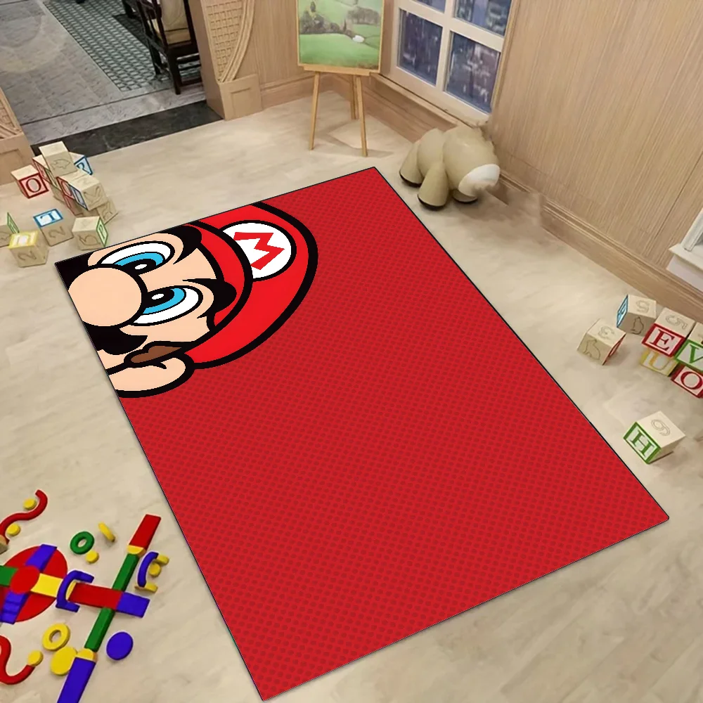 

Cartoon M-Mario-Bros Game Floor Mat Graphic Printed Flannel Doormats For Bathroom Kitchen Entrance Carpet Home Decor