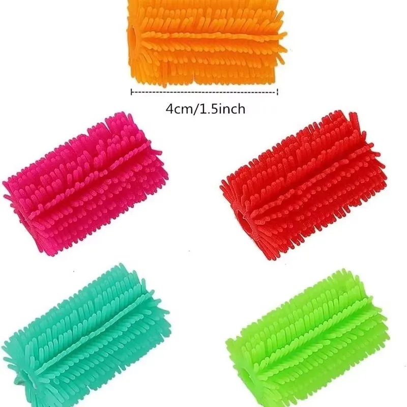 10pcs/1 bag Colorful Silicone Pen Holder  Writing Tool Squeeze Toy Furry Pencil Grasp Writing decompress Aid Grip Stationery