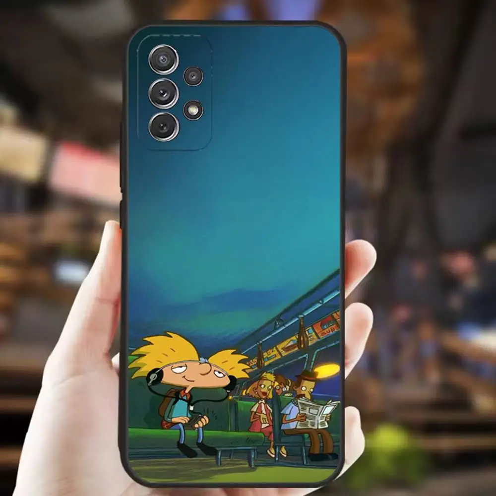 حافظة هاتف Hey Arnold Helga لهاتف سامسونج S25، S24، S21، S22، S23، S30، Ultra، S20، Plus، Fe، Lite، Note، 10,9,5G غطاء أسود #2