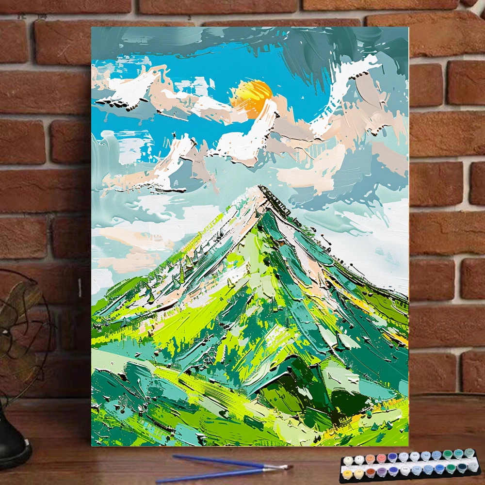 

Цифровая живопись, Черная гора, пик, художественная культура, цифровая живопись ручной работы, подарок для взрослых и детей, настенное украшение D