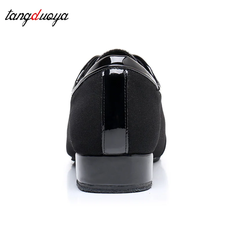 Sepatu Dansa Latin Dansa Ballroom Sepatu Latihan Kain Oxford Bersol Lembut Sepatu Dansa Sosial Cha Cha Samba Latihan Dewasa