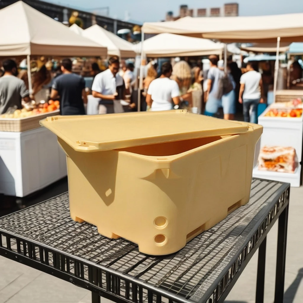 

STLFLarge Capacity 1000L LLDPE Plastic Cooler Box for Fish and Wine Insulated Camping Gear for Outdoor Fishing