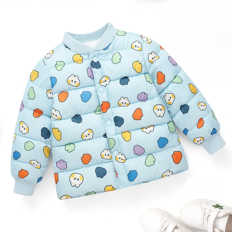 Boys Winter Thickened Warm Cotton Jacket Girls Children Baseball Cotton Coat Baby Casual Layering Top Kids Campus Sports Jacket