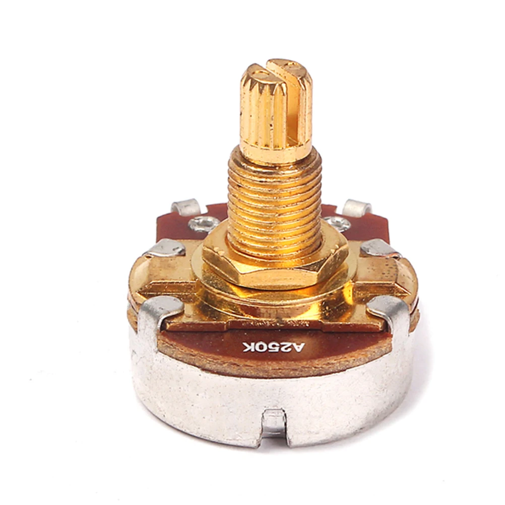 

A250k Electric Guitar Potentiometer Split Shaft Coarse Knurling High Quality Audio Tone Switch Guitar Potentiometer