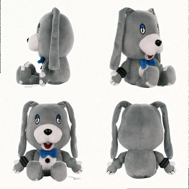 20cm Kawaii Rocket Plush Toy Doll Grey Long-eared Rabbit Stuffed Animal Birthday Xmas Gift for Fans