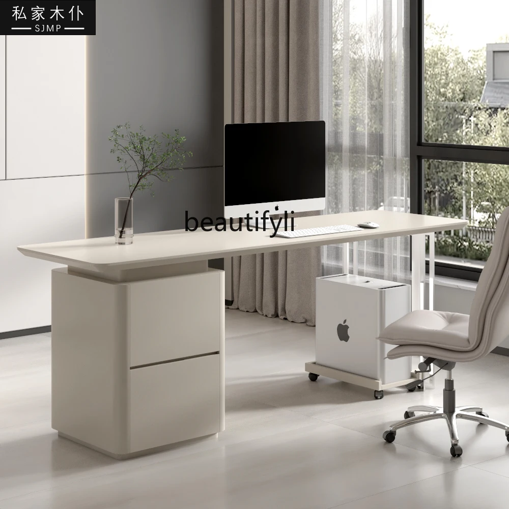 Light luxury modern home writing desk with drawers small apartment simple study designer computer work table