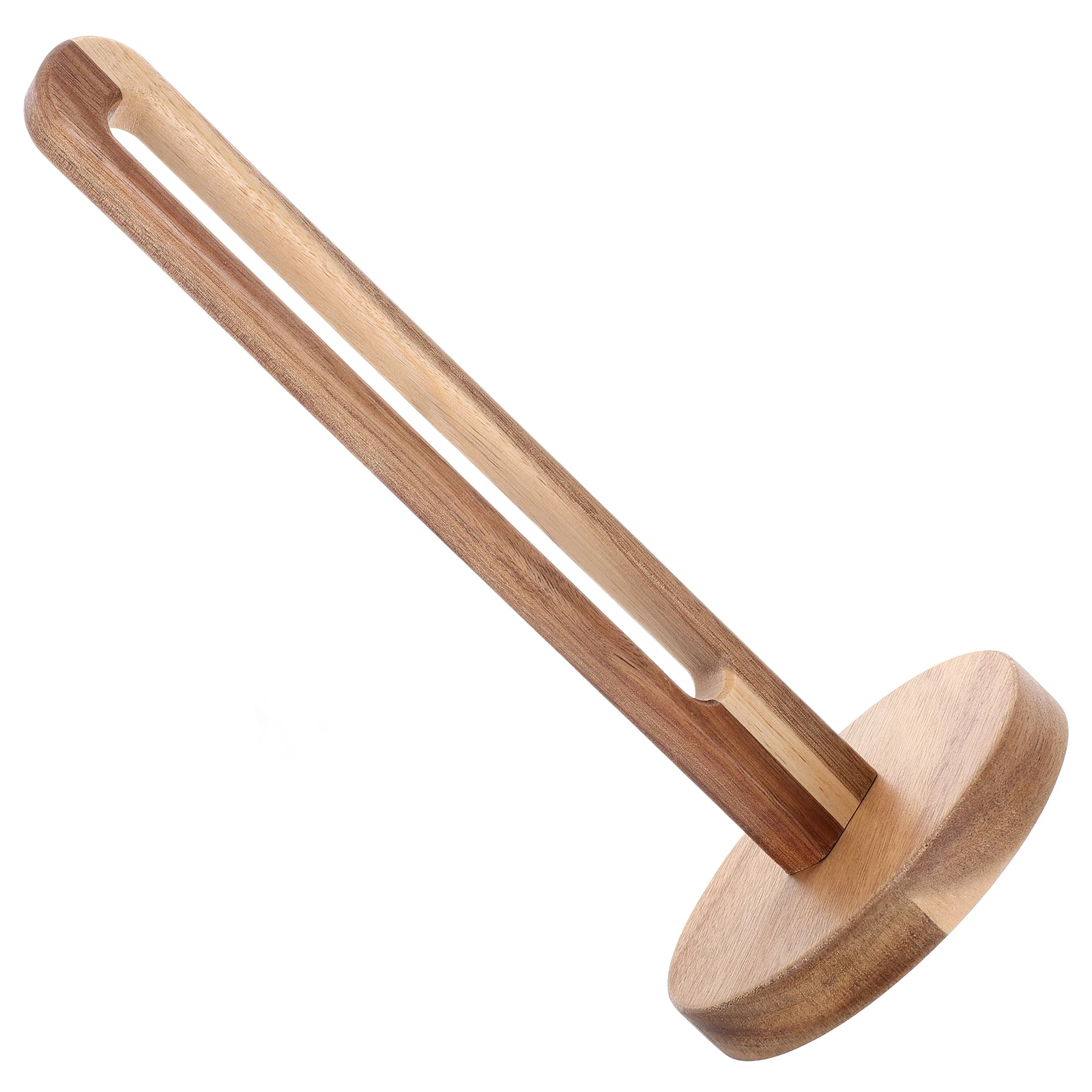 

Wooden Paper Towel Holder Solid Wood Space Saving Stand Up Kitchen Bathroom Countertop Organizer Paper Roll Holder