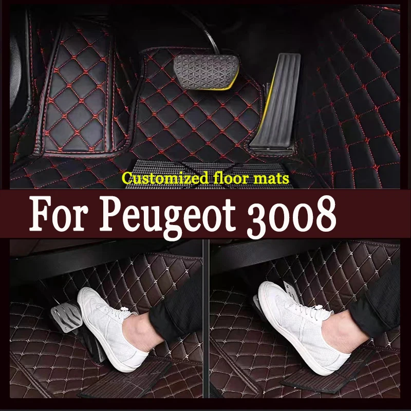 

Автомобильные коврики для Peugeot 3008 P84 2017 ~ 2023 Кожаные напольные коврики Ковры Защитные коврики Детали интерьера Автомобильные аксессуары 2018 2019
