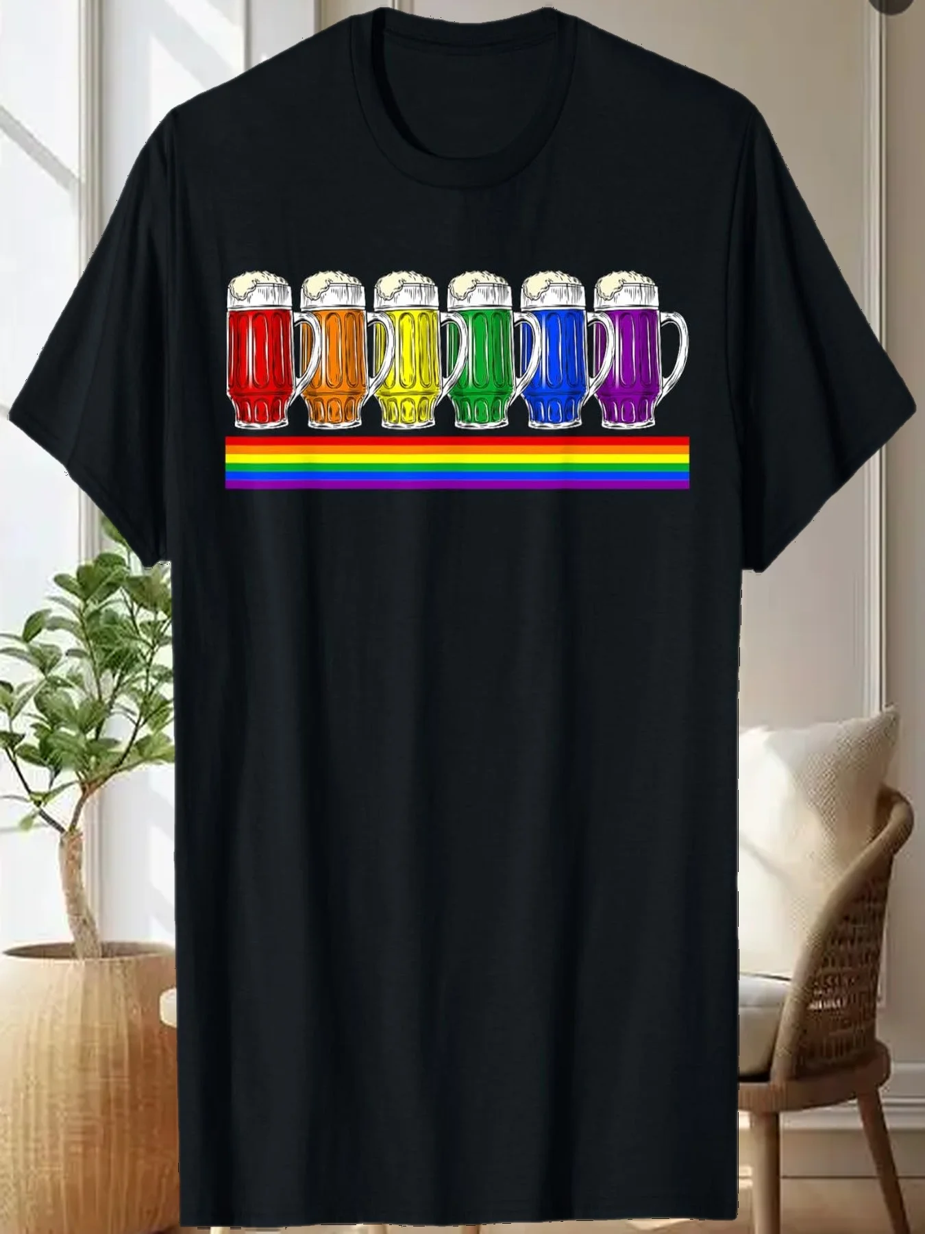 

Пивные кружки, футболка для геев и лесбиянок LGBTQ с радужным флагом и прапором человека