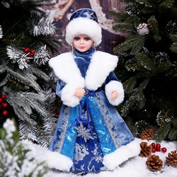 40CM Height Christmas Song Snow Maiden Dolls Holiday Plush Christmas Children Toys Birthday Party Best Gifts Decor Navidad