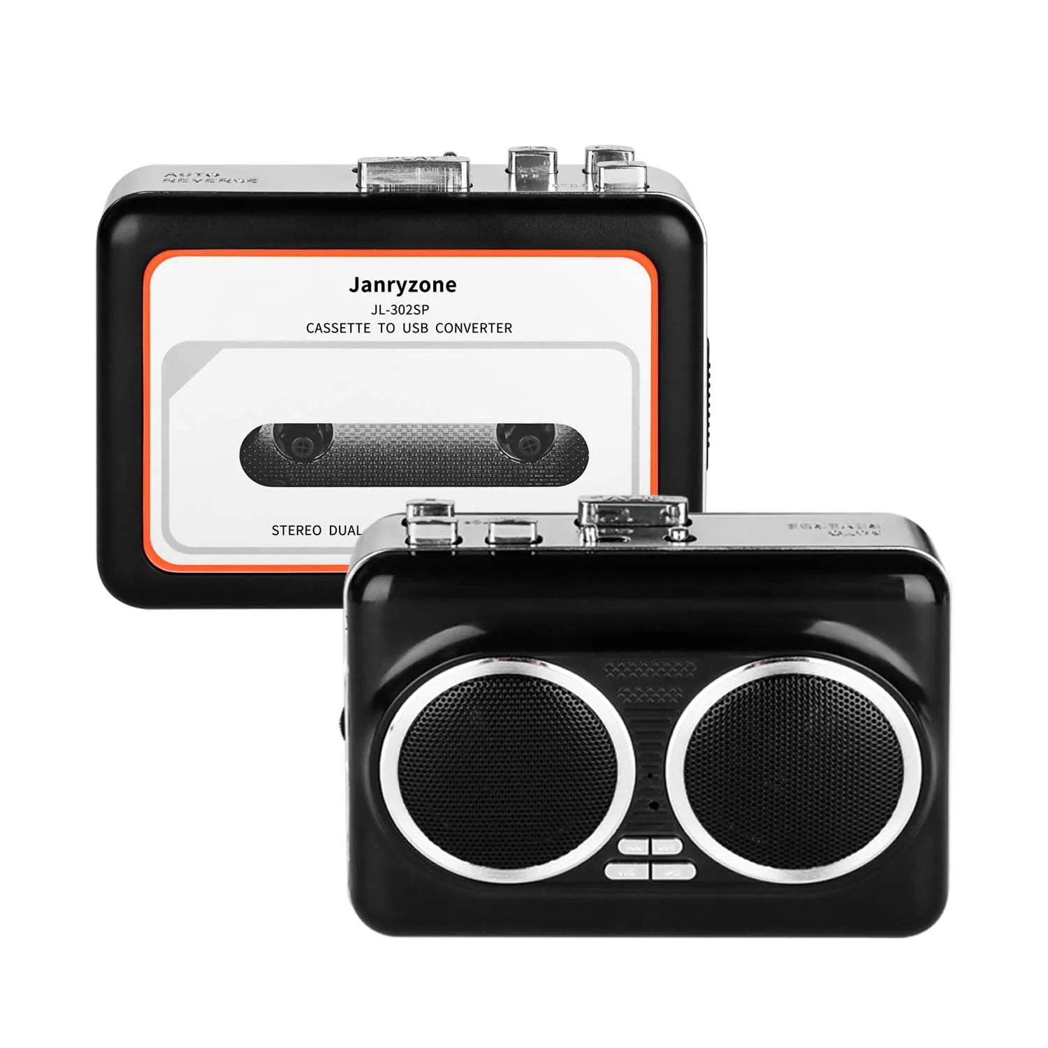 2026 New Arrival Retro Hi-Fi Stereo Walkman USB Music Player With USB Converter Cassette Recorder Format