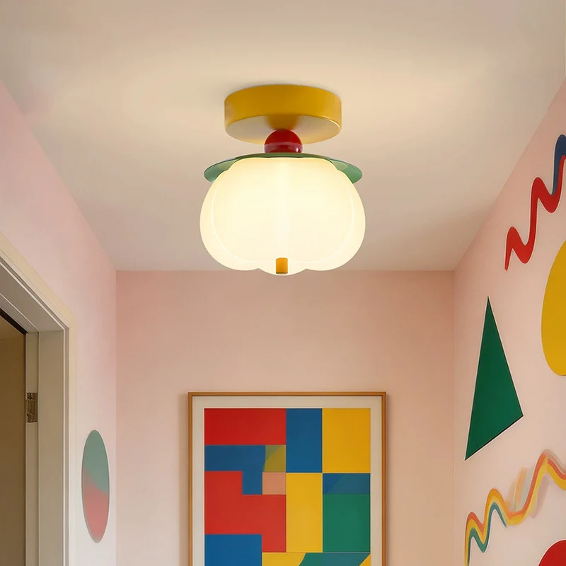 colorful-memphis-children's-room-flower-ceiling-lights-corridor-aisle-lamp-warm-baby-room-entrance-entrance-door-ceiling-lamps