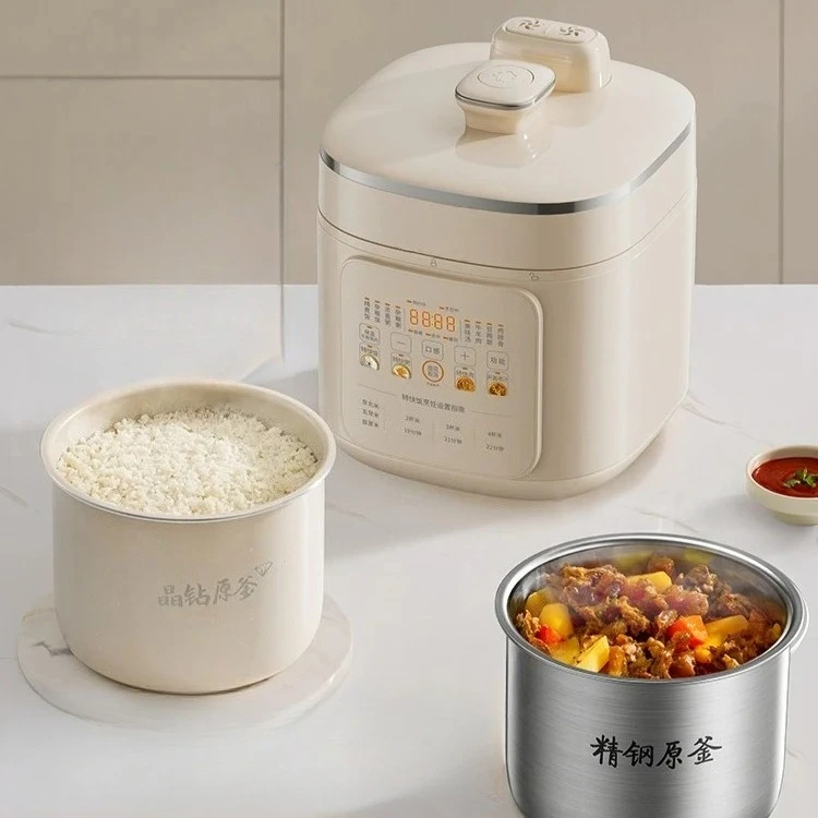 

for Electric Pressure Cooker Household 5L Large Capacity 0 Coated Stainless Steel Multifunctional High Voltage Rice Cooker