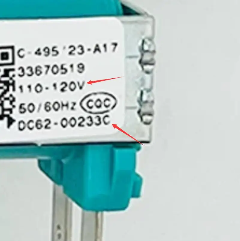 Nova válvula de entrada de água para máquina de lavar roupa Samsung DC62-00233C 110V 120V Válvula solenóide
