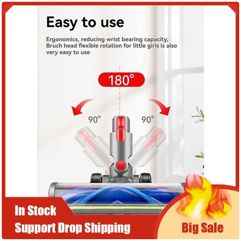 

Top Deals For Dyson V7 V8 V10 V11 V15 Vacuum Attachments With Green LED Lights V Shape Bristle Soft Roller Brush Floor Head Kit