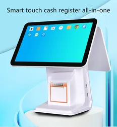 Cheapest price point of sale system cash register pos printer all in one 15.1 inch capacitive touch screen pos system for retail