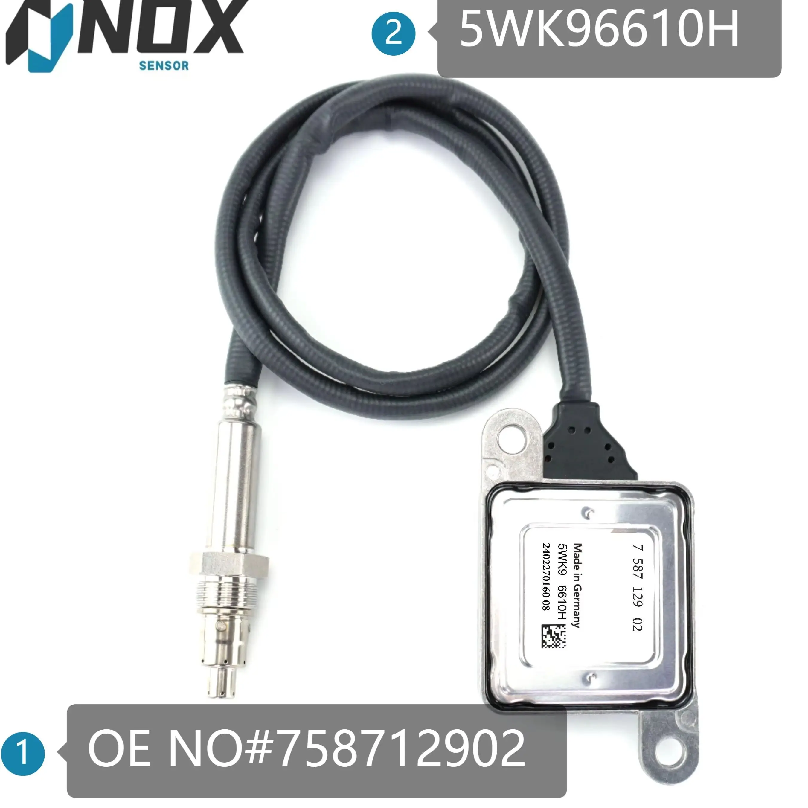 758712902   SENSOR DE NOJA 5WK96610H Original nuevo Sensor de óxido de nitrógeno Sensor Nox para 12V BMW 3 5 6 Series E93 335i E90 E91 E93 E60 E