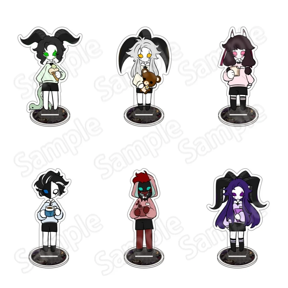 The Freak Circus Pierrot & Harlequin 10cm Acrylic Stand Keychain Desktop Decoration Fan Present