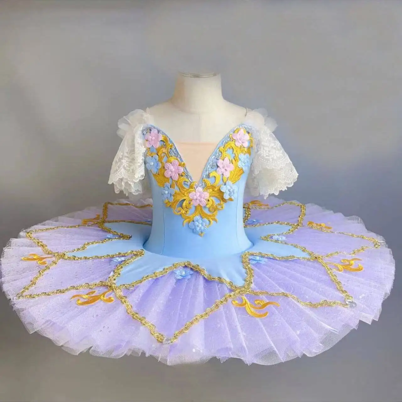 new-tutu-puffy-yarn-tutu-skirt-little-swan-sleeping-beauty-stage-clothing-children's-institutional-performance-clothing
