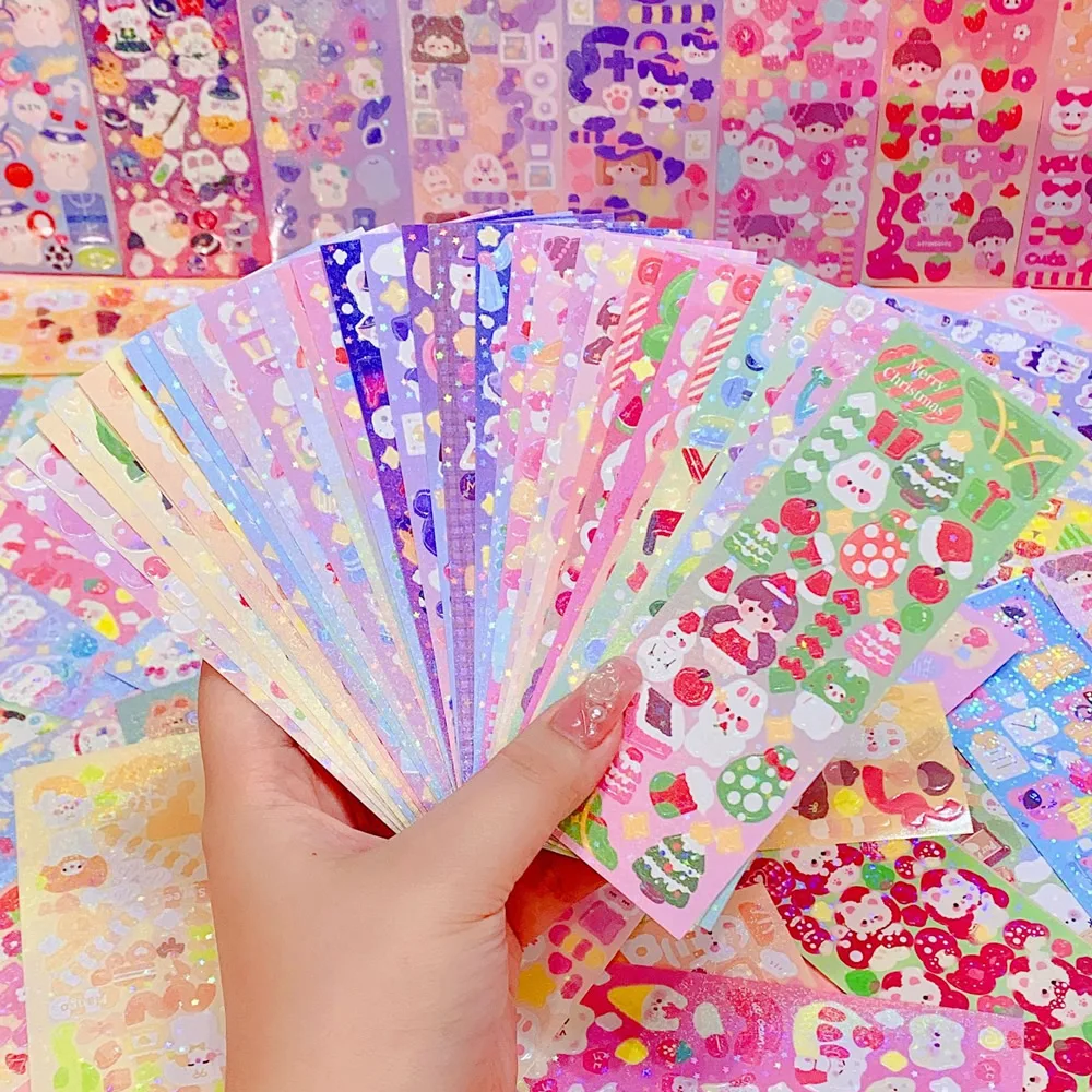 20-200pcs  Cute Stationary Aesthetic Diary Decoration Art Supplies Stickers for Scrapbooking Lot Korean Paper