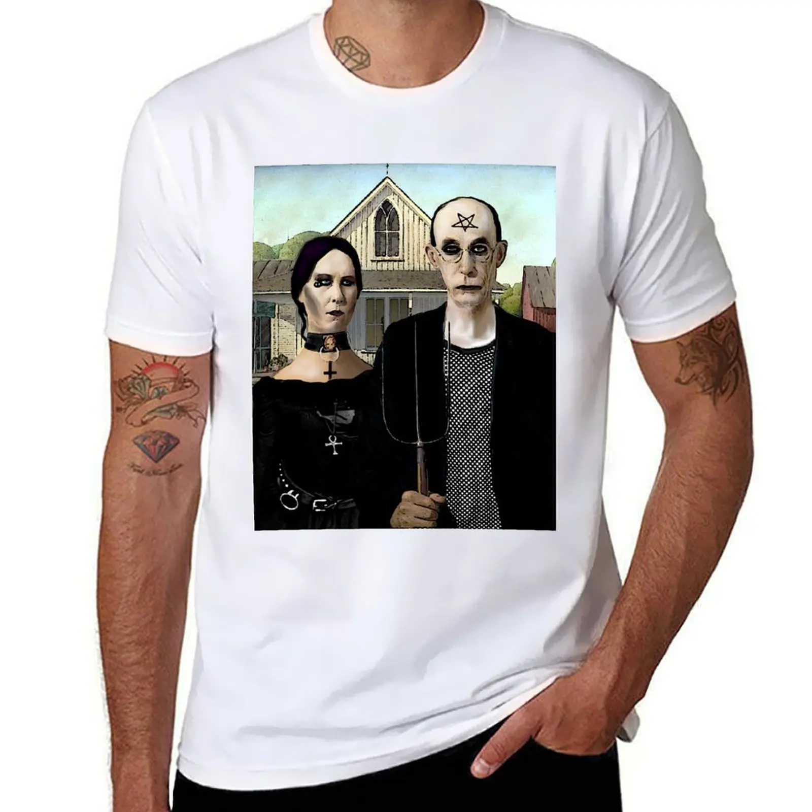 

American Gothic T-Shirt Breathable Workout Short Sleeve Top